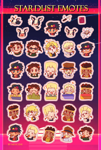 Stardust Emotes Sticker Sheet