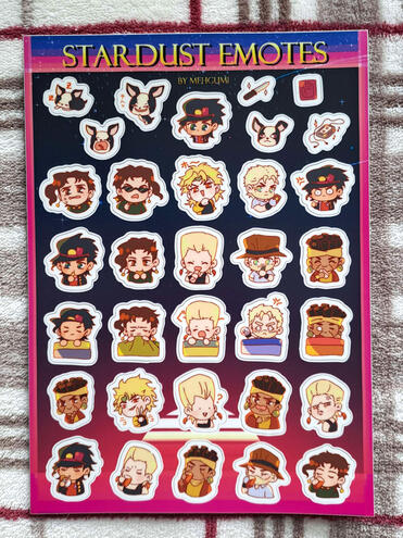 Stardust Emotes Sticker Sheet