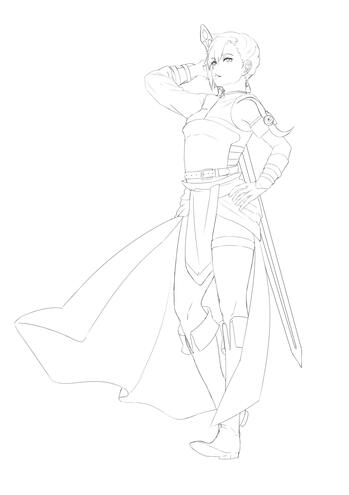 Original Character - Female Warrior with Longsword